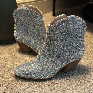 Bejeweled Ankle Boots